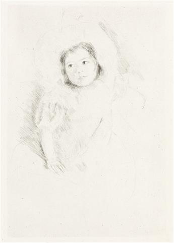 Cassatt, Mary Stevenson (1844-1926) Margot Wearing a Bonnet (No. 1).                                                                             